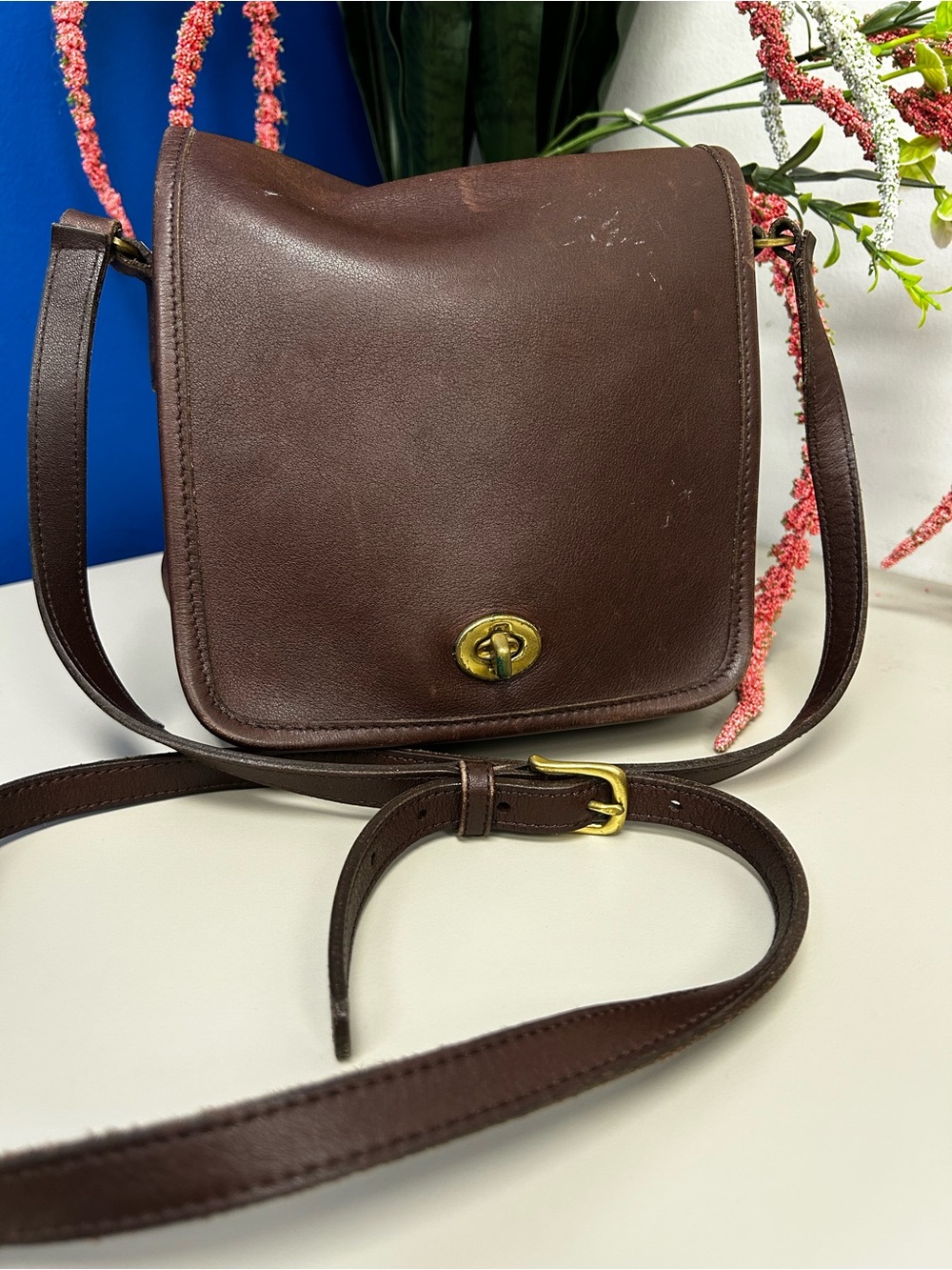 9076 VTG COACH Companion bag - British Tan USA Made - Picture 1 of 7